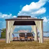 Outdoor Waterdichte Gordijnen Thermische Geïsoleerde Zon Blokkering Blackout Gordijn voor Patio Tuin Voorporch Gazebo Yard 1 paneel 210913