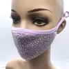 Mode Bling Diamond Beschermend Masker 18 Kleuren PM2.5 Stofdichte Gezichtsmaskers Wasbaar Herbruikbaar met Strass RRE9480