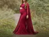 2021 Maternity Dresses For Photo Shoot Women Pregnants Photography Props Off Shoulder Sleeveless Solid Dress Photography dress X0902