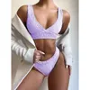 Hohe Taille Bikinis Push Up Bikini Set Blau Frauen Badeanzug Sexy Bademode Badeanzug Badeanzüge Beachwear Zweiteilige BikiniX0523