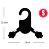 10 Stück Form Haustiere Zubehör Tragbarer Kleiderbügel für Hunde und Katzen, Schwarz – Größe Apparel245u