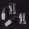 25mm XXL Flat Top Smoke Nail 14mm female Quartz Banger 10mm 18mm male with 5mm Thick Clear Bottom For Glass Bongs