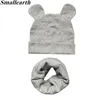 Nuovo 100% cotone per bambini Cappello Sciarpa Set Berretti per bambini adorabili Berretti per bambini di alta qualità Ragazzi Ragazze Puntelli per foto per bambini