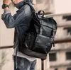 Fabriek groothandel merk mannen tas modieuze grote capaciteit lederen rugzak retro kleur casual heren rugzakken outdoor reizen lederen handtas 6201