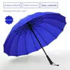 Full Fiber Golf Umbrella Automatic Opening Long Handle Umbrella Large Curved Handle Straight Rod Rain 210320