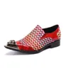 Mode italien Plus taille robe rétro véritable cuir crocodile de fête de fêtard de mariage pantoufles de mariage hommes oxfords chaussures