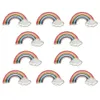 10Pcs/Lot Rainbow Brooch Peace and Love Enamel Pins Clothes Bag Lapel Pin Gay Lesbian Pride Icon Badge Unisex Jewelry Gift