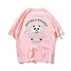 Sleepy Panda Hip Hop Oversize Couple T Shirt Men Streetwear Graffiti Harajuku Tshirt Half Sleeve Cotton Loose HipHop T-Shirt 210603