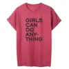 ONSEME filles peuvent faire n'importe quoi Slogan t-shirts femme Hipster lettre impression t-shirt Streetwear Tumblr t-shirt décontracté coton t-shirts X0628
