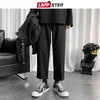 Lappster Mens Black Korean Harem 바지 일본 Streetwear Jogger Harajuku Sweatpants Hip Hop 캐주얼 바지 플러스 사이즈 211201