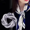 Pins, Brooches High-end Scarves Ladies' Ring Knot-tied Simple Accessories Gold Silver Color