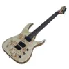 Factory Outlet-6 Strings Natural Electric Guitar with Bark Grain Veneer,Rosewood Fretboard,24 Frets,Customized Color/Logo available