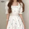 Летнее белое кружевное платье платье с коротким рукавом цветочные вышивки MIDI платье печать плюс размер шикарное платье Vestidos 14394 210518