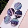 Multicolor Gemstone Lucky Animal Dancing Peacock Wisiorek Naturalny Rock Kwarcowy Kryształ Rainbow Fluoryt Kamień mineralny Rzeźbione ptaka Fit Naszyjnik DIY Charms Bead 33 * 7mm