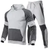 Men's Tracksuits Mens Tracksuit Jogging Suit Side Stripe Hoodies Set Man Fleece And Pants Male Work Out Clothes Jogger Gym Clothing