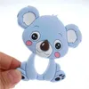 10pcs Koala Silicone Teether Pendant Bear Baby Toys BPA Free Chewable Teething Chew For 211106