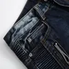 High quality 2021 AUTUMN Spring Men's jeans Ripped Street HIP HOP Punk Stretch Bike Jeans Trendy Holes Straight Denim Trouers