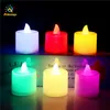 LED Tealight Tea Candles Luce senza fiamma LED colorati a batteria gialla Luci tremolanti per decorazioni per feste di compleanno di nozze