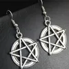 20Pair Silver Plated Star pentacle Dangle Drop Eurings Charms Pingerrings Pingente Handmade Diy Jewelry New3392676