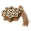 Ramadan ornamento in legno decorazione del partito Eid Mubarak musulmano luna stella pendente ornamenti artigianali per al-Fitr ZYY854