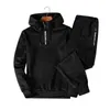 3 stück Männer Outfit Set Jogger Sportanzüge Hoodies + Hosen + Weste Casual Trainingsanzug Mode Schweiß Jump Kleidung 211222