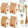 Party Favor House graphic Christmas Candy Box kraft paper packing box Christmas gift 24 set T2I52688