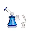 Due stili blu Recyler Dab Rig Bong in vetro per acqua 14,4 mm Banger Shisha Bong Heady Glass Bubbler Oil Rigs Baker Bong