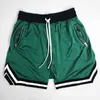 Męskie Siłownia Fitness Szorty Budynek Body Jogging Workout Make Slim Fit Short Spodnie Mężczyźni Kolano Długość Oddychająca Mesh Spodnie dresowe M-3XL 210713