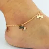 Jewelry Barefoot Sandals Wedding Anklet Chain Stretch Gold Toe Ring Beading Bridal Bridesmaid Jewelry Foot Chain