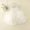 Lace Flower Baby Wedding Princess Dress Christening Gowns Infant Baby Girls Dresses For Party Occasion Kid 1 Year Birthday Dress G1129