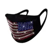 US Flag Rhinestone Mask Color Diamond Outdoor Dust Designer Masks Black Holiday Party 3 Style