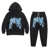 Clothing Sets Street Fashion Style Children's European And American Kids Full-printed Terry Cotton Hoodie Suit Big Boy Sui