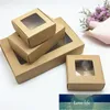 50pcs Multi Size Cute Square Kraft Packaging Box Wedding Party Favor Supplies Handmade Soap Chocolate Candy Gift Box