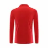 Vermelho manga longa correndo jerseys esporte polo fitness t shirt ginásio sportswear se encaixar rápido tênis seco tênis de golfe top