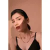 Designer Halsband Lyx Smycken Delikat Rostfritt Stål Kedja Koreansk Trendig Metal 18 K Pläterad Choker Anniversary Party Gift