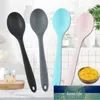 Food Grade Silicone Long-Handled Soup Spoon Tableware Solid Color Spoon Kitchen Silicone Spoon Flatware Utensils Accessories Factory price expert design Quality
