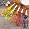 12 Inch Multifunctional Manual Rotating Whisk Foldable Whipped Cream Mixer Egg Beater Silicone Whisk Kitchen Baking Tools