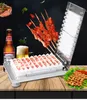 스테인레스 스틸 수동 mutton 케밥 고기 끈 기계 satay skewer 기계 그릴 바베큐 꼬치 창작자