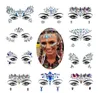 20pcs/lot Rhinestone festival Face jewels sticker Fake Tattoo Stickers Body Glitter Tattoos Gems Flash