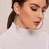 Fashionable Crystal Hoop Earrings For Women Large Rhinestone Circle Fashion 2021 Big Round Jewelry Gift & Huggie