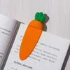 Segnalibro 3d Stereo Cartone animato Carino Kawaii Forma di carota Segnalibri per bambini Fai da te Silicone Scuola Cancelleria per ufficio Q0y3