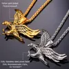 U7 Marka Eagle Naszyjnik Oświadczenie Biżuteria Sprzedaż Złoty Kolor Stainlsteel Hawk Animal Charm Wisiorek Łańcuch dla mężczyzn P748 x0707