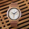 Wristwatches 2021 Fashion Luxury Men's Women's Bamboo Wood Watch Quartz Genuine Leather Arrival Reloj De Pulsera