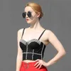 Party Zweiteiler Set Rückenfrei Sexy Perlen Top Bandage Rock Elegante Frau 2 Frauen Club Outfits Sommeranzüge 210515