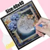 5D Diamond Painting Cross Stitch Full Drill Square DIY Diamant Borduurwerk I Love You Back to the Moon Diamond Mosaic CX0113 Q0805