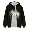 Mäns Hoodies Sweatshirts Desgn Söt 3D-tryck Män / Kvinnor Boysgirl långärmad Hooded Sweet Alpaca Sweatshirt Dam Mode Outwear