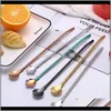 Spoons Flatware Kitchen, Dining Bar Home & Garden Helical 304 Stainless Steel Flower Mixing Coffee Spoon Teaspoon For Wedding Party Drinking