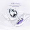 NXY Plug Anal Anaal Metalen ButtingPlug Sekspeeltjes Butt Brinquedos Voor Vrouwen / Mannen / Koppels Volwassenen Game Masturbator Anale 3 Maat S / M / L Diamante Sexo1215