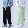 Men's Solid Color Harem Pants Mens Baggy Hip Hop Joggers Sweatpants Korean Style Elastic Waist Running Sports Jogging Pants Male Y0927