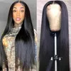 HD Lace Frontal Wig 13x6 Front Human Hair Zaprzeczył Kości Proste Przezroczyste Peruki Zamknięcie